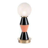 MARIONI | PALM SMALL BLACK AND PEACH TABLE LAMP