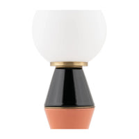 MARIONI | PALM SMALL BLACK AND PEACH TABLE LAMP