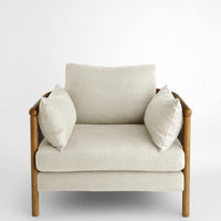 SYDNEY CANE ARMCHAIR | WASHED LINEN FLAX