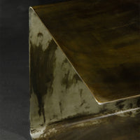 RENZO SERAFINI | TERRA GRAY STEEL SIDE TABLE WITH LED LIGHT