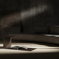 RENZO SERAFINI | TERRA GRAY STEEL SIDE TABLE WITH LED LIGHT