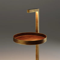 RENZO SERAFINI | PRIMOPIANO BRASS SIDE TABLE WITH LED LIGHT