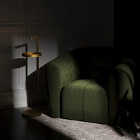 RENZO SERAFINI | PRIMOPIANO BRASS SIDE TABLE WITH LED LIGHT