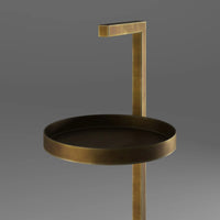 RENZO SERAFINI | PRIMOPIANO BRASS SIDE TABLE WITH LED LIGHT