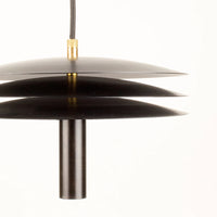 RENZO SERAFINI | ISOLATORE 250 DARK ACID IRON & BRASS PENDANT LIGHT