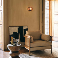 SYDNEY CANE ARMCHAIR | WASHED LINEN FLAX