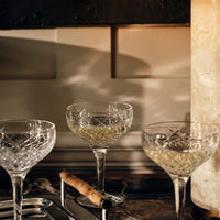 BARWELL CUT CRYSTAL CHAMPAGNE COUP | SET OF FOUR