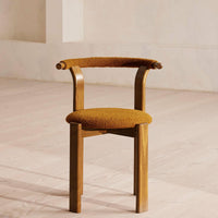 PAIR OF ZITA DINING CHAIRS | BOUCLE | MUSTARD