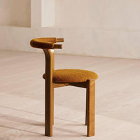 PAIR OF ZITA DINING CHAIRS | BOUCLE | MUSTARD