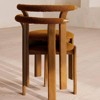 PAIR OF ZITA DINING CHAIRS | BOUCLE | MUSTARD