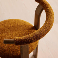 PAIR OF ZITA DINING CHAIRS | BOUCLE | MUSTARD