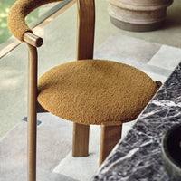 PAIR OF ZITA DINING CHAIRS | BOUCLE | MUSTARD