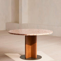 DALMATI OUTDOOR DINING TABLE | RED TERRAZZO