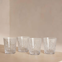 BARWELL CUT CRYSTAL ROCKS GLASS | SET OF FOUR
