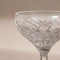 BARWELL CUT CRYSTAL CHAMPAGNE COUP | SET OF FOUR
