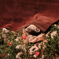 HANDLOOM CASHMERE BLEND LOW PILE RUSSET