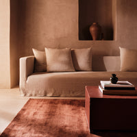 HANDLOOM CASHMERE BLEND LOW PILE RUSSET