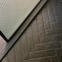 The Tile People Marazzi Bricco Porcelain Wall and Floor Tile. Herringbone layout