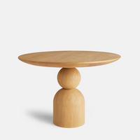 Lowden Round Oak Dining Table by Soho Home. Simple yet sculptural form creates a modern crafted look. Inspired by Soho House.