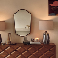 Soho Home Betty Antique Brass Mirror Short