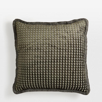 Soho Home Charis Small Square Velvet Charcoal