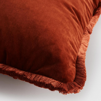 MARGEAUX LARGE SQUARE CUSHION | RUST