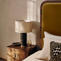 REMI STONE TABLE LAMP | BROWN MEDIUM