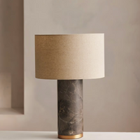 REMI STONE TABLE LAMP | BROWN MEDIUM