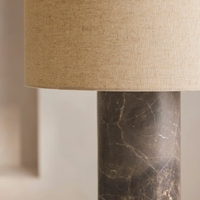 REMI STONE TABLE LAMP | BROWN MEDIUM