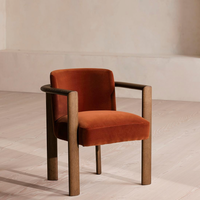 ARIA DINING CHAIR | VELVET | RUST