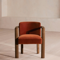 ARIA DINING CHAIR | VELVET | RUST