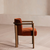 ARIA DINING CHAIR | VELVET | RUST