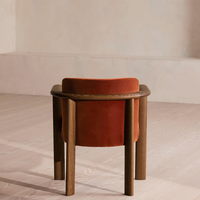 ARIA DINING CHAIR | VELVET | RUST