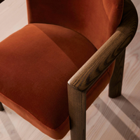 ARIA DINING CHAIR | VELVET | RUST