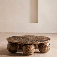 OXLEY COFFEE TABLE, LARGE | DARK EMPERADOR MARBLE