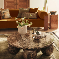 OXLEY COFFEE TABLE, LARGE | DARK EMPERADOR MARBLE