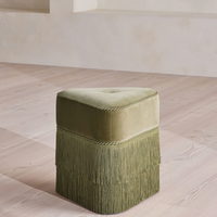 MARTA FOOTSTOOL | VELVET, LICHEN