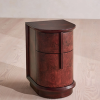 AVERY BEDSIDE TABLE, BORDEAUX