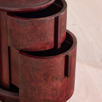 AVERY BEDSIDE TABLE, BORDEAUX