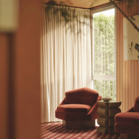 MILA ARMCHAIR, RUST, VELVET