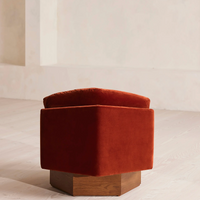 MILA ARMCHAIR, RUST, VELVET