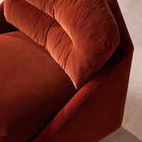 MILA ARMCHAIR, RUST, VELVET