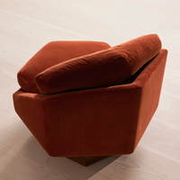 MILA ARMCHAIR, RUST, VELVET