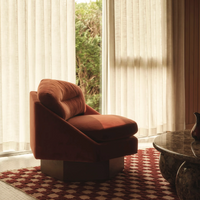 MILA ARMCHAIR, RUST, VELVET