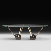 VGNEWTREND | RAYS GLASS TOP DINING TABLE