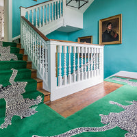 The Rug Company DVF Diane Von Furstenberg Climbing Leopard Handknotted Silk Wool Rug Runner