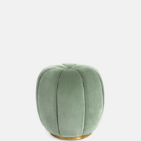 SOFIA FOOTSTOOL MOLESKIN VELVET | SOFT GREEN