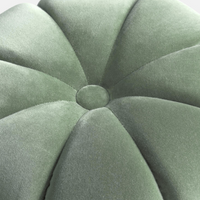 SOFIA FOOTSTOOL MOLESKIN VELVET | SOFT GREEN
