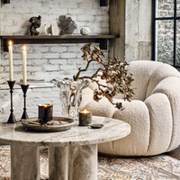 TISBURY COFFEE TABLE | FANTASY BROWN MARBLE