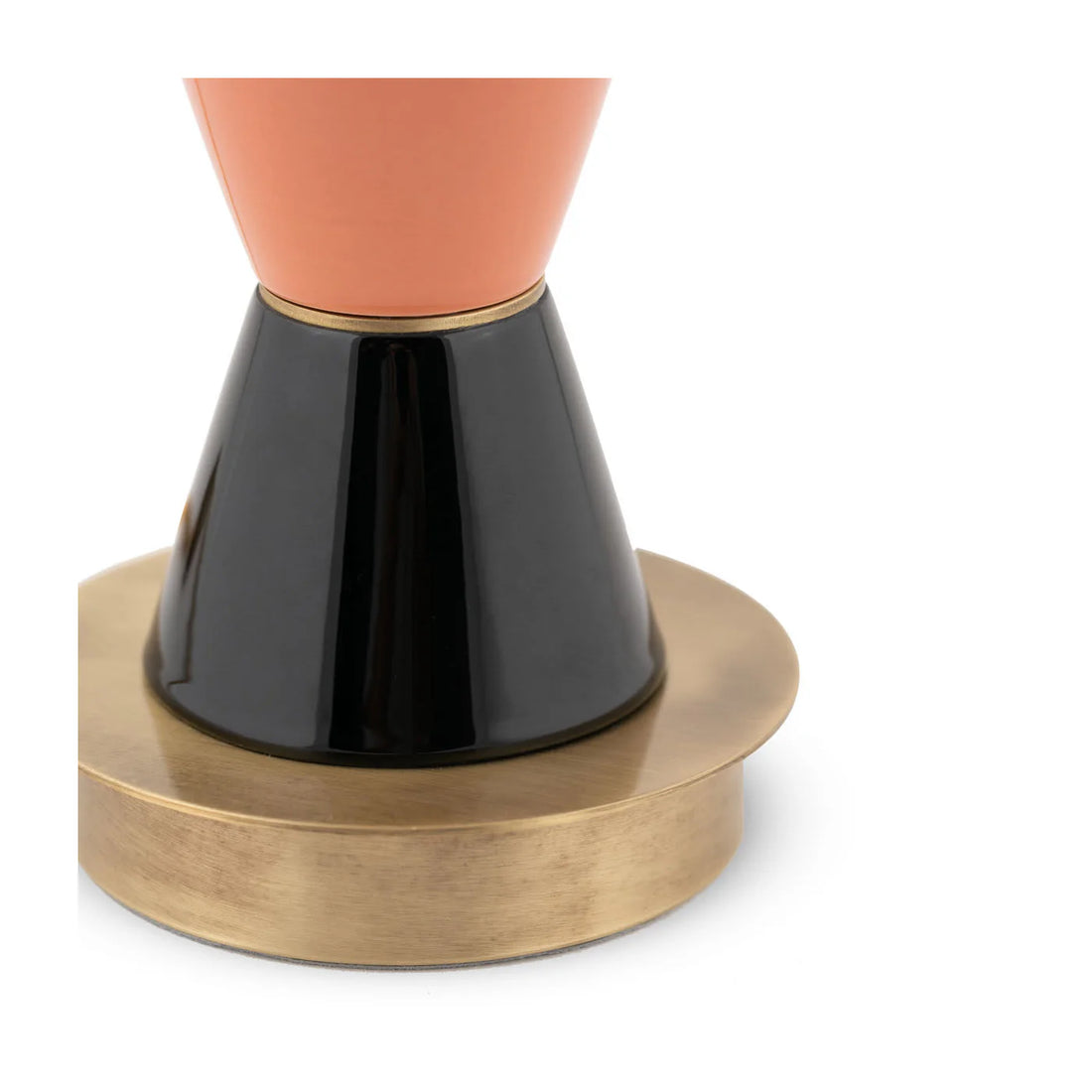 MARIONI | PALM SMALL BLACK AND PEACH TABLE LAMP